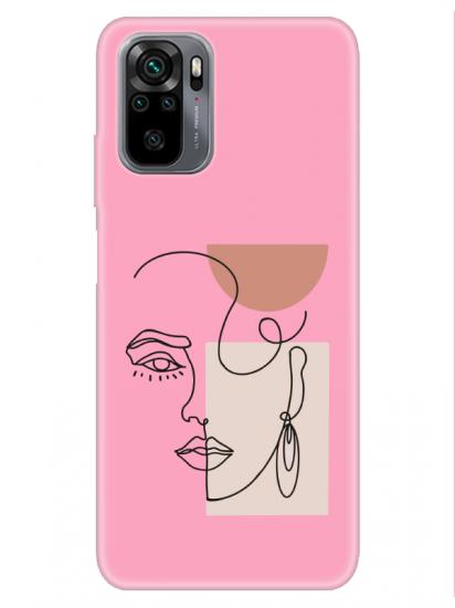 Redmi Note 10S Women Art Pembe Telefon Kılıfı