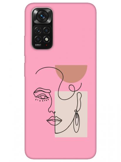 Redmi Note 11 Women Art Pembe Telefon Kılıfı