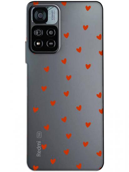 Redmi Note 11 Pro Minik Kalpler Şeffaf Telefon Kılıfı