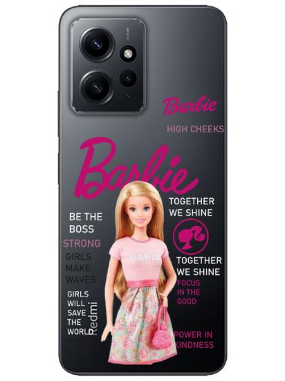 Redmi Note 12 4g Barbie Şeffaf Telefon Kılıfı