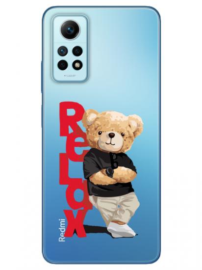 Redmi Note 12 Pro Teddy Bear Relax Şeffaf Telefon Kılıfı
