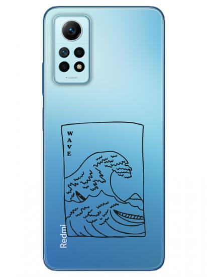 Redmi Note 12 Pro Kanagawa Wave Şeffaf Telefon Kılıfı