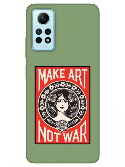 Redmi Note 12 Pro Make Art Not War Yeşil Telefon Kılıfı