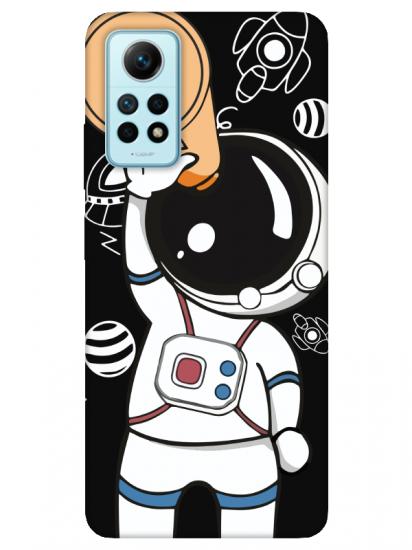 Redmi Note 12 Pro Astronot Siyah Telefon Kılıfı