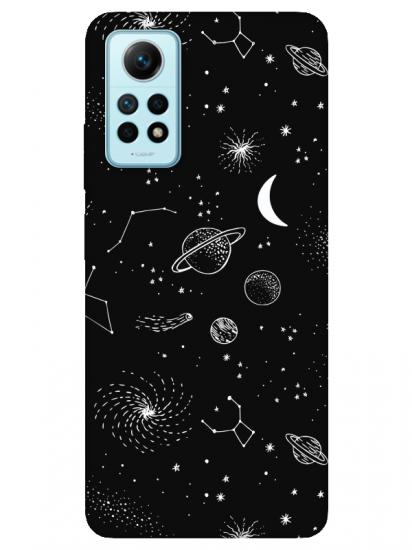 Redmi Note 12 Pro Gezegenler Siyah Telefon Kılıfı