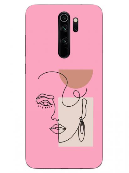 Redmi Note 8 Pro Women Art Pembe Telefon Kılıfı