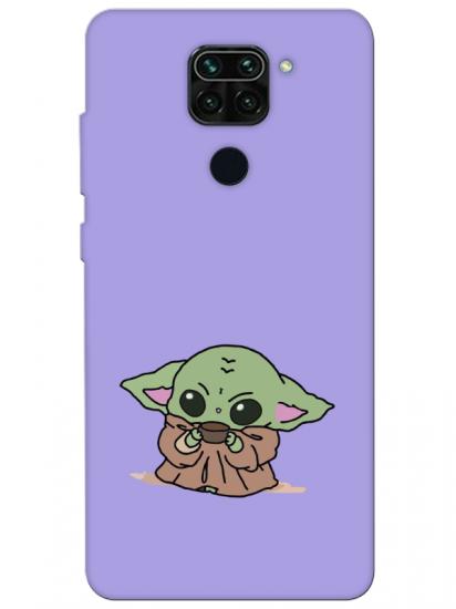 Redmi Note 9 Baby Yoda Lila Telefon Kılıfı