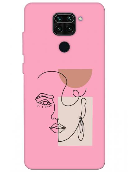 Redmi Note 9 Women Art Pembe Telefon Kılıfı