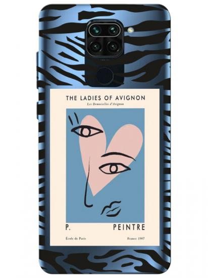 Redmi Note 9 Zebra Picasso Şeffaf Telefon Kılıfı