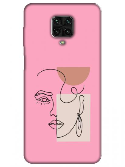 Redmi Note 9 Pro Women Art Pembe Telefon Kılıfı