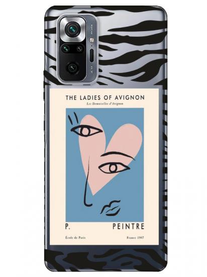 Redmi Note 10 Pro Zebra Picasso Şeffaf Telefon Kılıfı